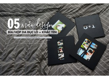 5 mẫu thiết kế Photobook BÌA DA ĐỤC LỖ + KHẮC TÊN